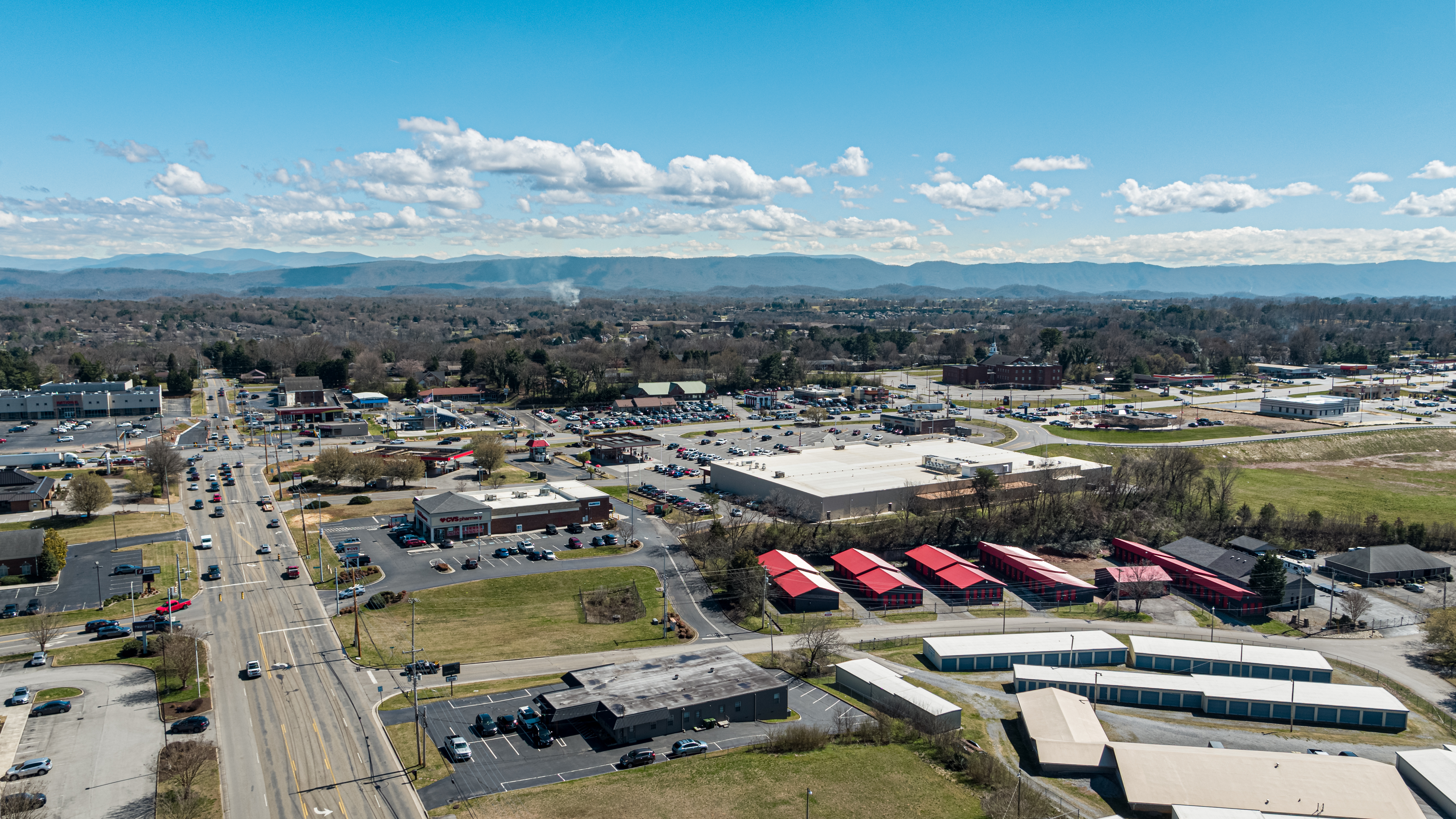 Red Shark Storage Maryville from above